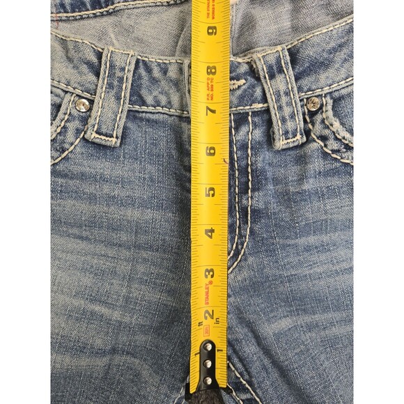 True Religion Disco Joey Big T Women's Denim Blue Flared Jeans 31 - Picture 9 of 11